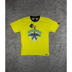 The Museum DC Yellow Graphic Print Guitar Flame Tee Men's Size Large